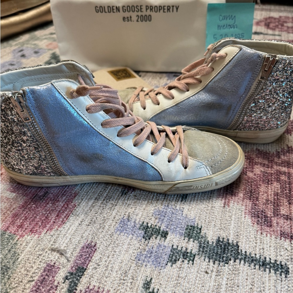 Golden Goose Powder Blue Slides - Picture 4 of 8